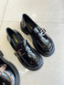 Buckle Straps Decor Thick Soled Round Toe Shoes